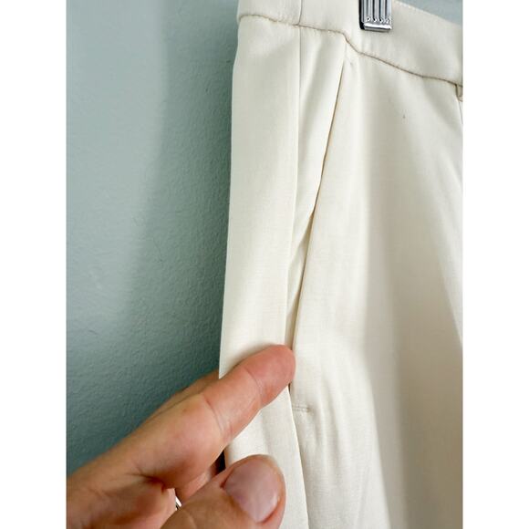 J.Crew | NWT Lower-rise Essential wide-leg pant in city twill Soft Ivory | Sz 8 - Picture 4 of 10